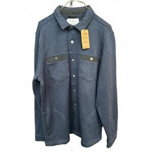 NEW OLD RANCH men's palmer fleece over shirt in black iris